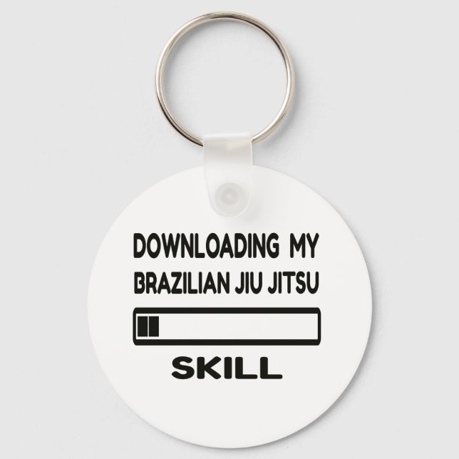 Llavero Descargando mi habilidad brasileña Jiu Jitsu (Anverso)