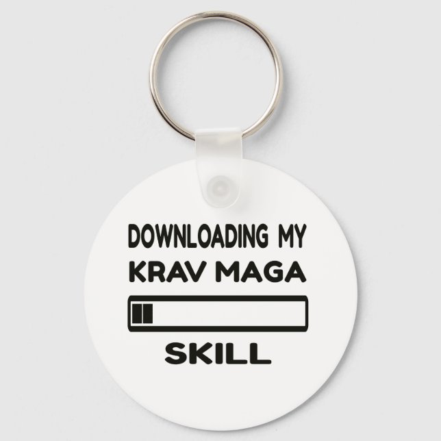 Llavero Descargando mi habilidad para Krav Maga (Anverso)