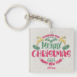 Llavero Deseándote una Feliz Navidad y un Feliz Año Nuevo