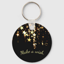 Llavero Desear la caída de las estrellas del oro en negro