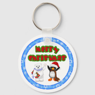 Llavero Deseo del navidad del pingüino y de los osos