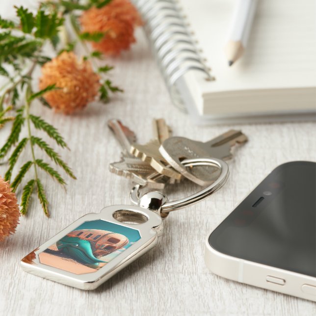 Llavero Desert Whale House (Lateral)