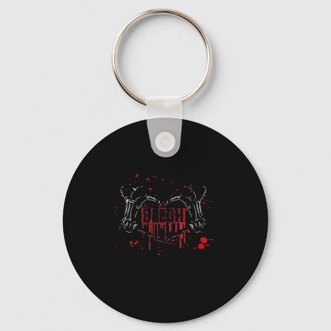 Llavero Desglose de Blegh, Manos Skeleton Heart, Banda Emo (Anverso)