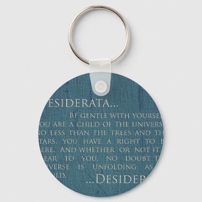 Llavero Desiderata Sobre Lienzo (Anverso)