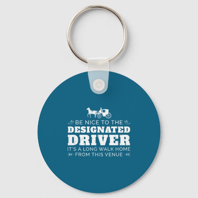 Llavero Designated Driver Horse Carriage Funny Men Women Q (Anverso)