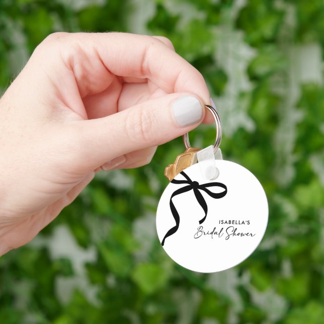 Llavero Despedida de Soltera con Lazo Negro Ella se Casa F (Mano)