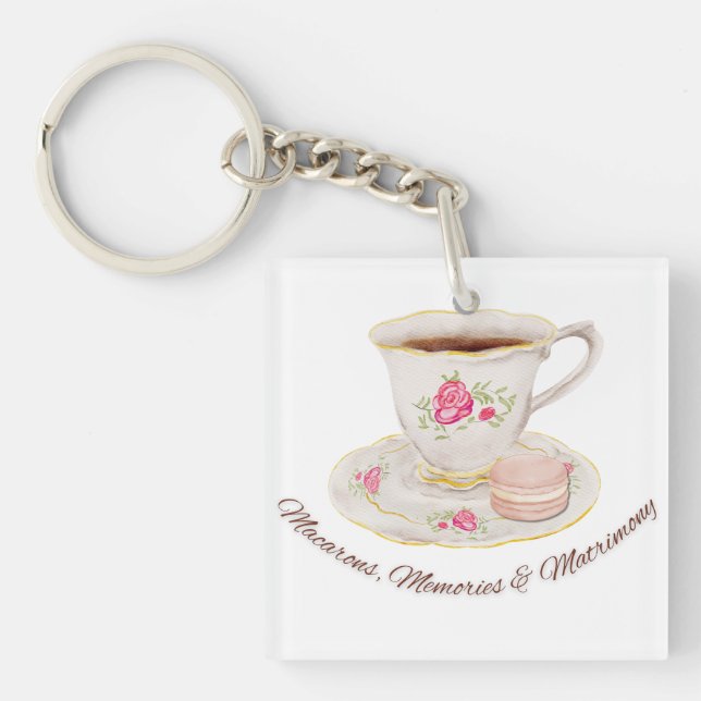 Llavero Despedida de Soltera Elegante Fiesta de Té de Desp (Frente)