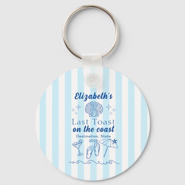 Llavero Despedida de Soltera Fiesta de Playa Último Brindi (Anverso)