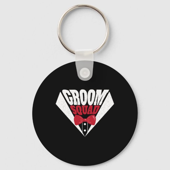 Llavero Despedida de soltero divertida del equipo del novi (Anverso)