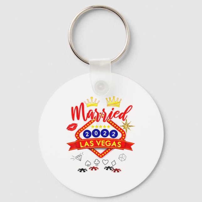 Llavero Despedida de soltero en Vegas Casado en Vegas Novi (Anverso)