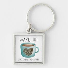 Llavero Despertar Oler el Café - Acuarela Granos de Café