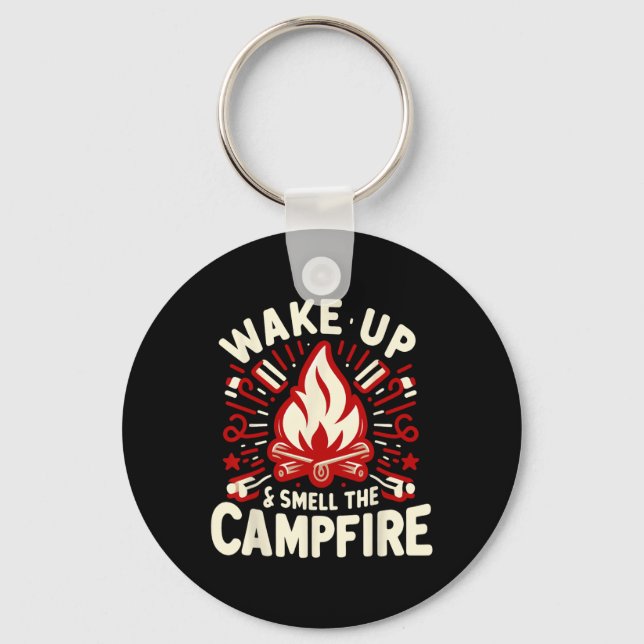 Llavero Despertar y oler la fogata Camping  (Anverso)