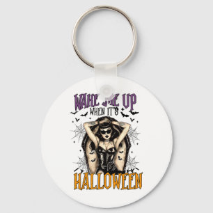 Llavero Despiértame cuando sea Halloween Funny Witch Hallo