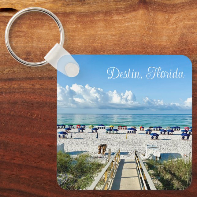 Llavero Destin Florida Bonito Fotografía de recuerdo (Anverso)