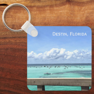 Llavero Destin Florida Crab Island Bridge Ocean Photo