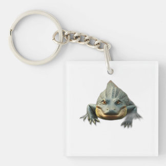 Llavero Detailed Alligator Illustration with Red Eyes