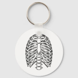 Llavero Detailed Rib Cage Anatomy Line Art