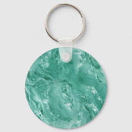Llavero Detailed Swirling Marble-Like in Teal Green