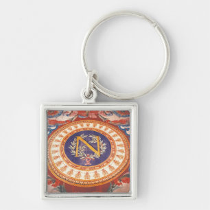 Llavero Detalle de una manta con la "N" de Napoleon I