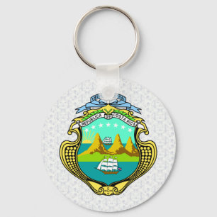 Llavero Detalle del escudo de armas de Costa Rica