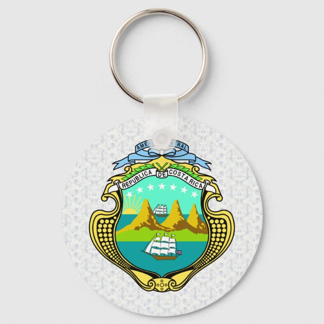 Llavero Detalle del escudo de armas de Costa Rica (Anverso)