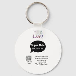 Llavero detalles del código QR del análisis de descuento c