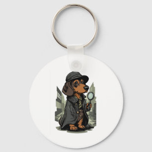 Llavero Detective Dachshund � Perro que resuelve misterios