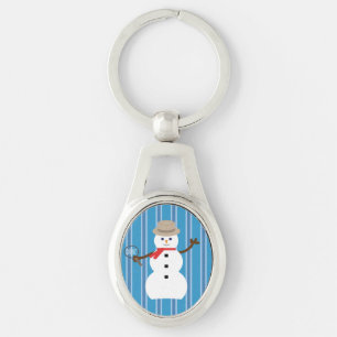Llavero Detective de Snowman azul divertido y divertido
