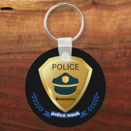 Llavero detectives de policía, semana de la policía nacion