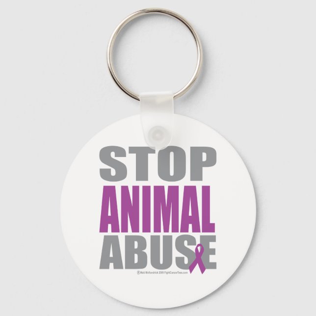 Llavero Detener el abuso animal (Anverso)