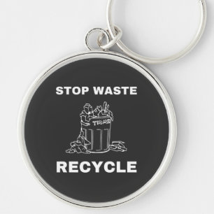 Llavero Detener el reciclaje de residuos