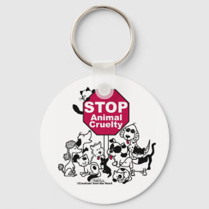 Llavero Detener la crueldad con los animales