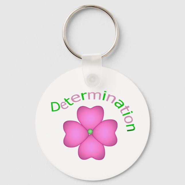 Llavero Determinación Inspiradora de flores (Anverso)
