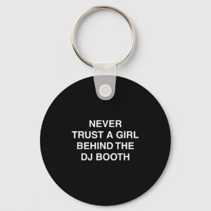 Llavero Detrás de la cabina del dj divertido techno edm fe