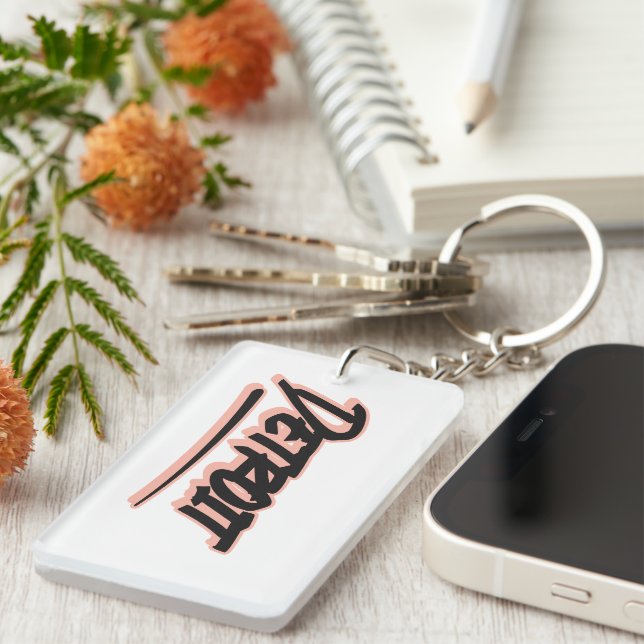 Llavero Detroit Graffiti Style (Frente Derecha)