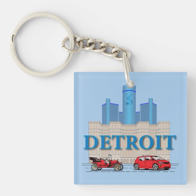 Llavero Detroit Michigan (Frente)