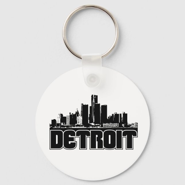 Llavero Detroit Skyline (Anverso)
