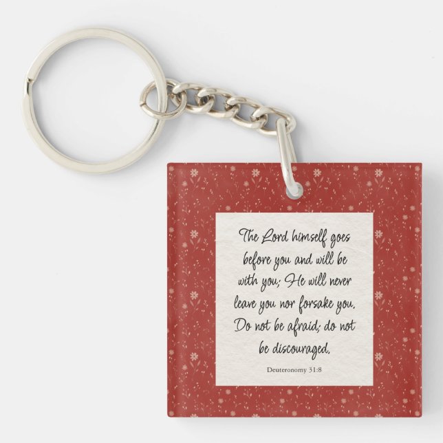 Llavero Deuteronomio 31:8 Biblia Verse Image Paper Napkin (Frente)