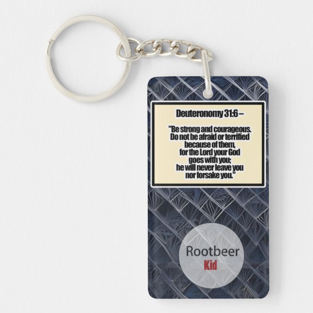 Llavero Deuteronomio cadena de claves 31:6 (Frente)