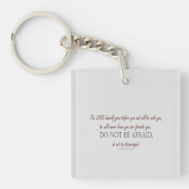 Llavero Deuteronomy 31 Do Not Be Afraid, Floral Borders