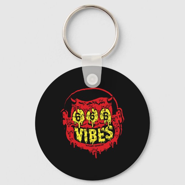 Llavero Devil 666 Vibes - Retro Style 666 Funny Evil Hallo (Anverso)