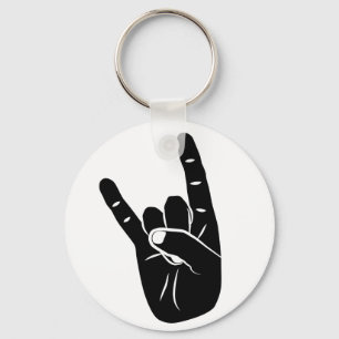 Llavero Devil cuerno sign language pictogram for rock