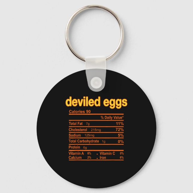 Llavero Deviled Egg Nutrition Facts Funny Thanksgiving Chr (Anverso)
