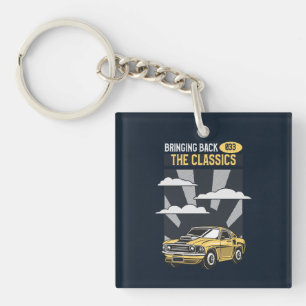 Llavero Devolver el coche clásico del músculo retro