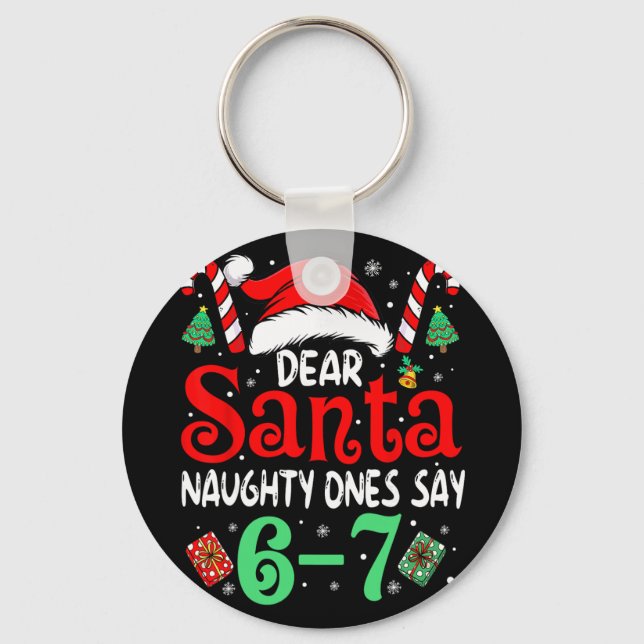 Llavero Di 67 Meme Querido Santa 6 7 Divertida Navidad Tra (Anverso)