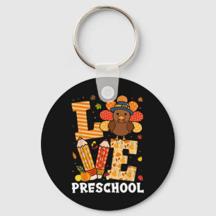 Llavero Día de Acción de Gracias Amor Maestra Preescolar P