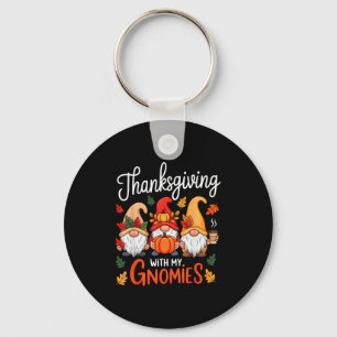 Llavero Día de Acción de Gracias Con Mis Gnomies Hojas de