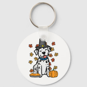 Llavero Día de Acción de Gracias Dalmatian Cute Fall Autum