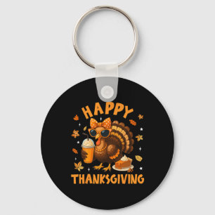Llavero Día de Acción de Gracias Feliz Pavo Divertido Bebi