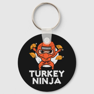 Llavero Día de Acción de Gracias Ninja Turkey Funny Fall B